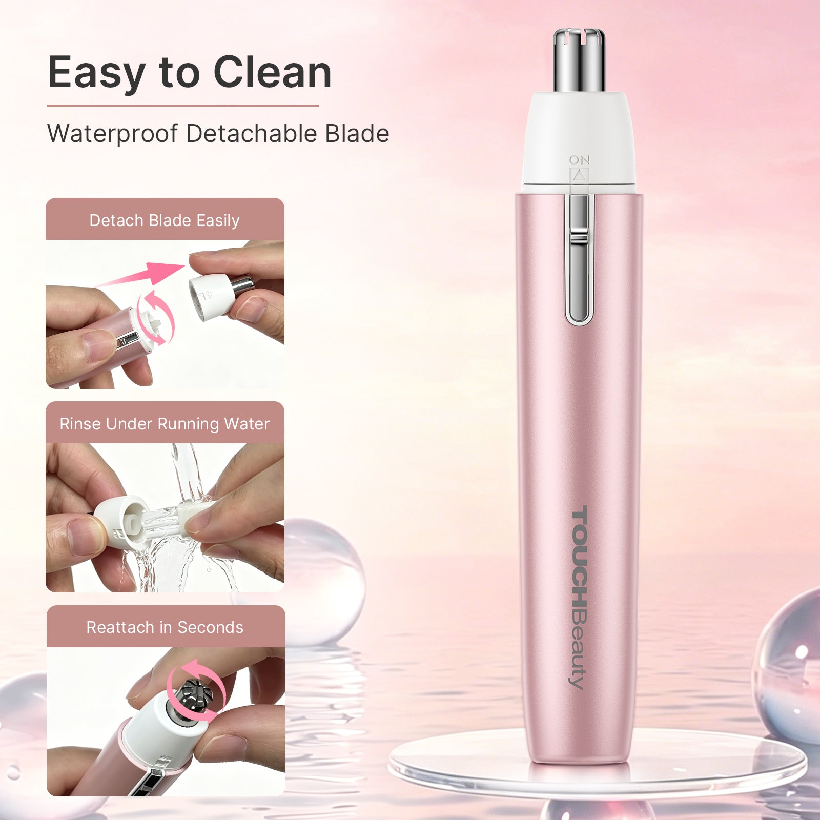 TOUCHBeauty™ Portable Pen-Style Nasal Hair Cutter丨Removable Waterproof Blade