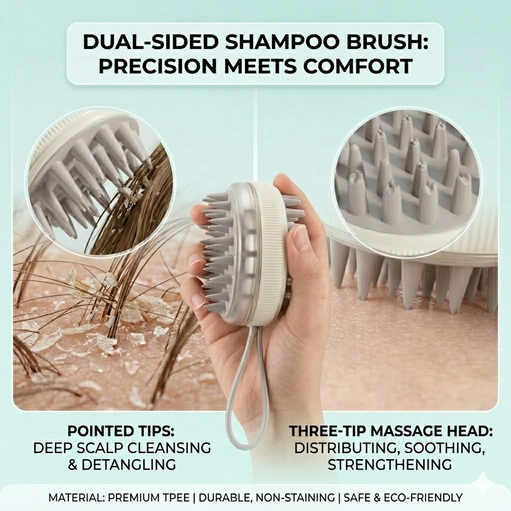 TOUCHBeauty™ Dual-Sided Shampoo Brush