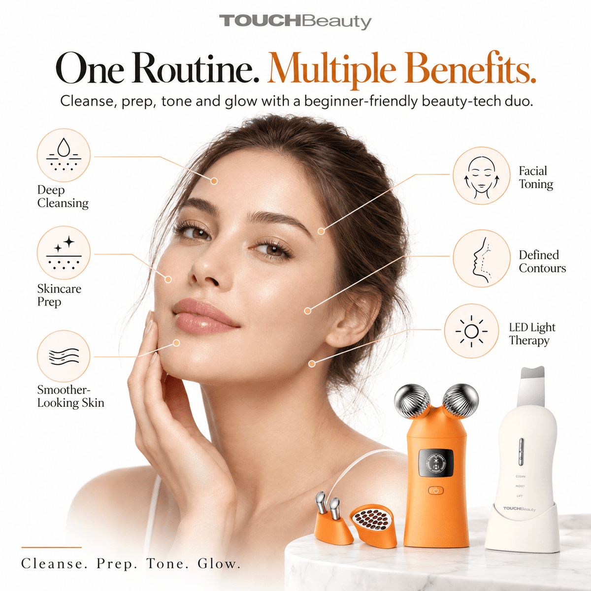 TOUCHBeauty™ Beauty Tech Starter Set | Cleanse, Lift & Glow - TOUCHBeauty