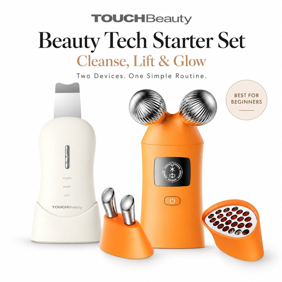 TOUCHBeauty™ Beauty Tech Starter Set | Cleanse, Lift & Glow - TOUCHBeauty