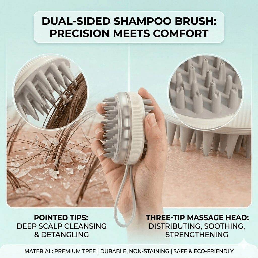 TOUCHBeauty™ Dual - Sided Shampoo Brush - TOUCHBeauty