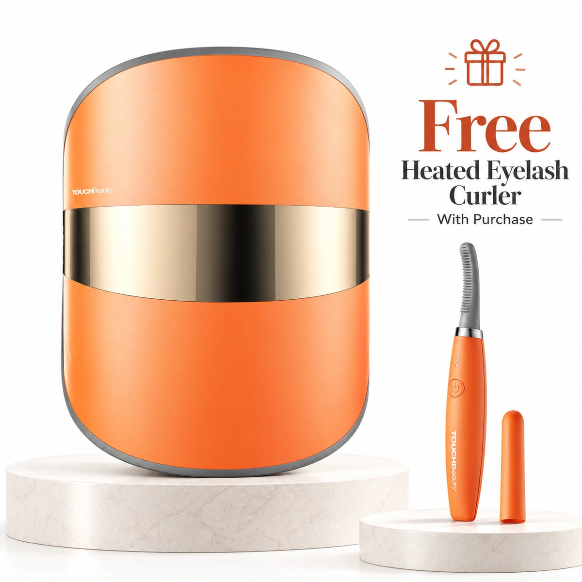 TOUCHBeauty™ GLAM LED Light Therapy Mask + FREE Heated Eyelash Curler