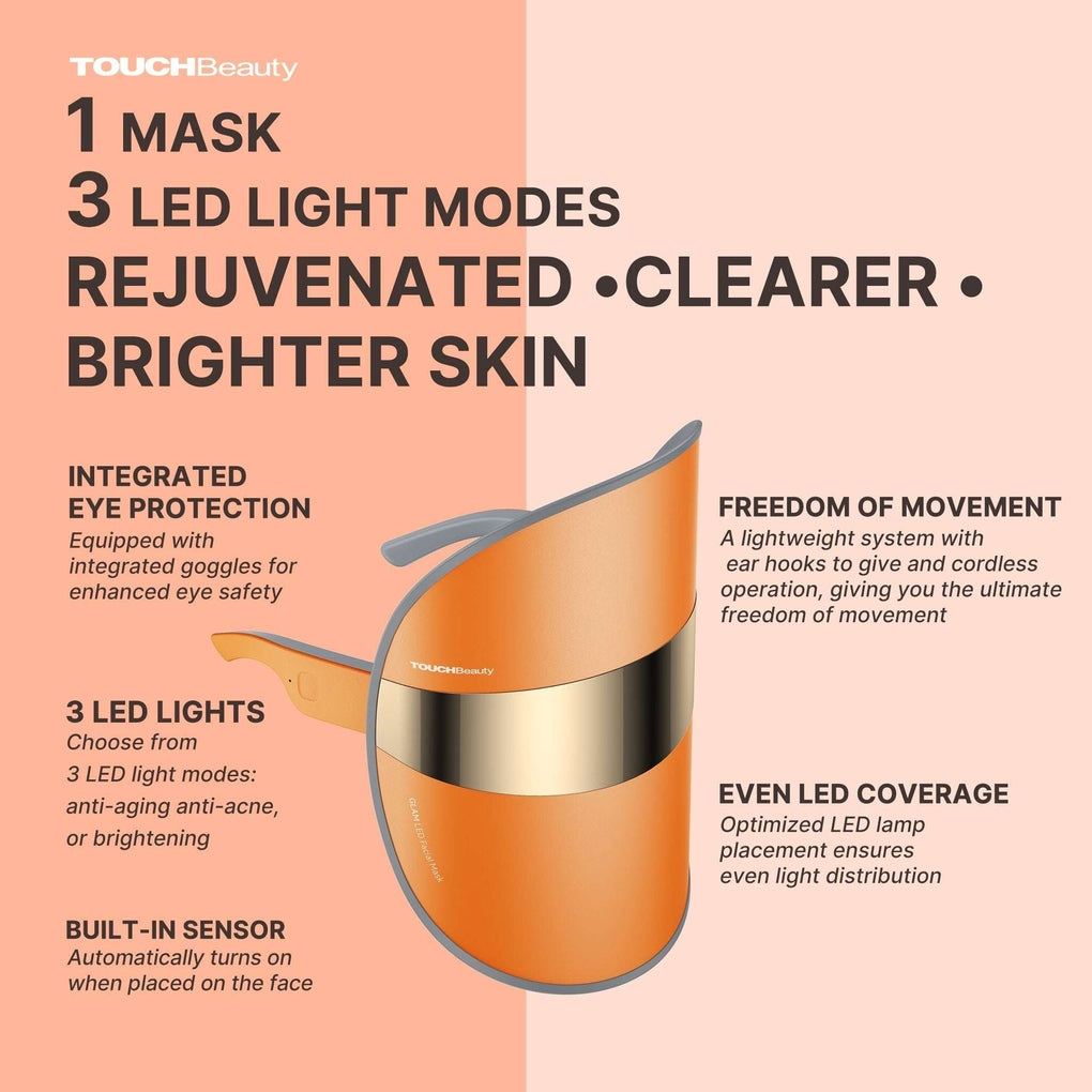 LED Light Therapy Face Mask | TOUCHBeauty GLAM - TOUCHBeauty