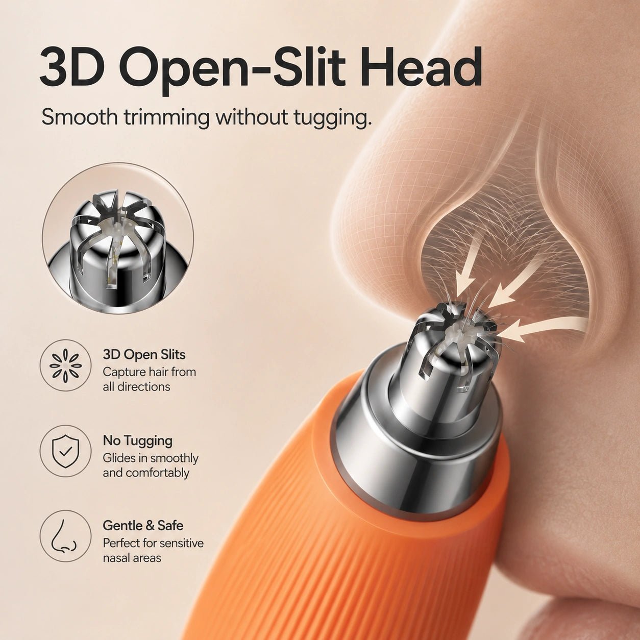 TOUCHBeauty™ Electric Nose Hair Trimmer – Safe, Sharp & Waterproof Grooming - TOUCHBeauty
