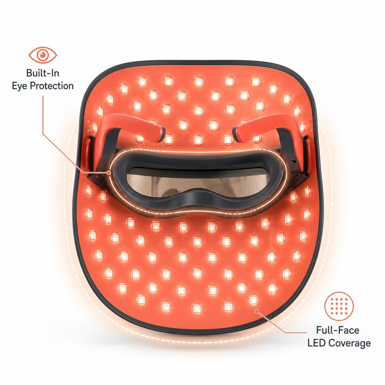 TOUCHBeauty™ GLAM LED Light Therapy Mask for Clearer, Brighter Skin - TOUCHBeauty
