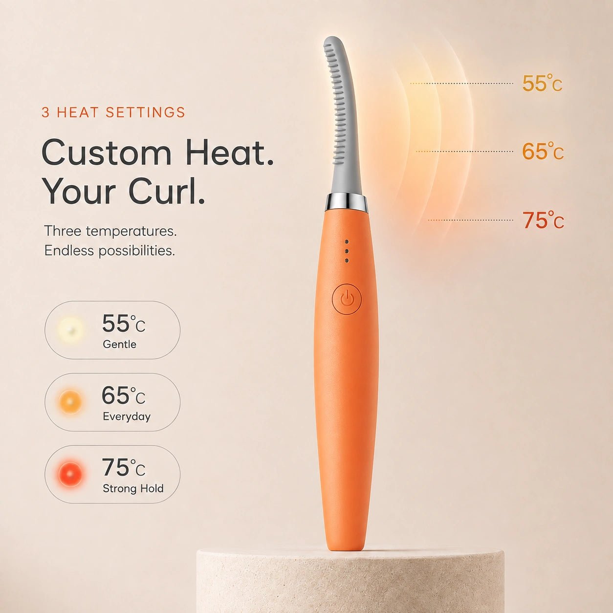 TOUCHBeauty™ Heated Eyelash Curler | Lift, Curl & Define with Gentle Heat - TOUCHBeauty